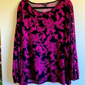 Women’s fancy pink and black sweater